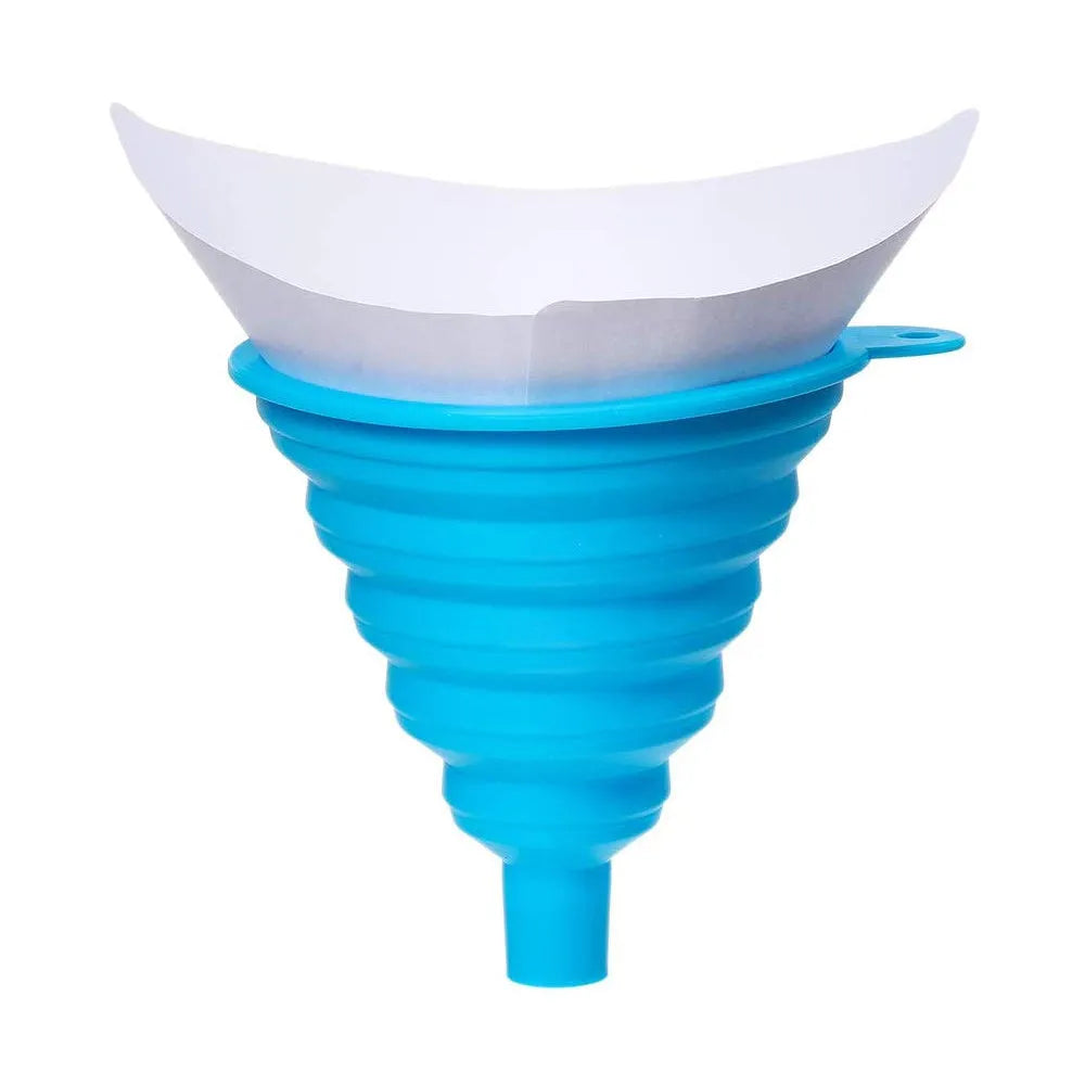 100-micron filter cone funnel with silicone funnel, 13 cm opening, for car painting and furniture