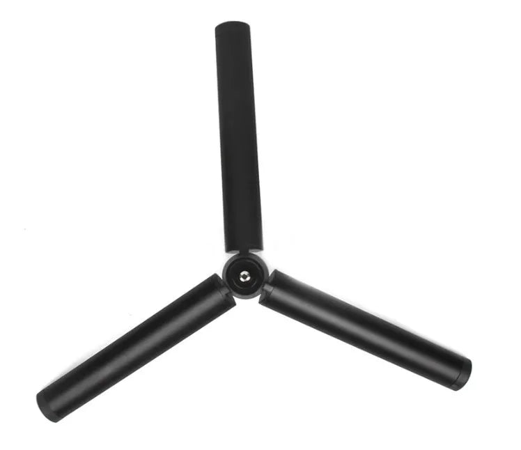 Black aluminium alloy mobile phone tripod with PTZ compatibility for Apple iPhone photography