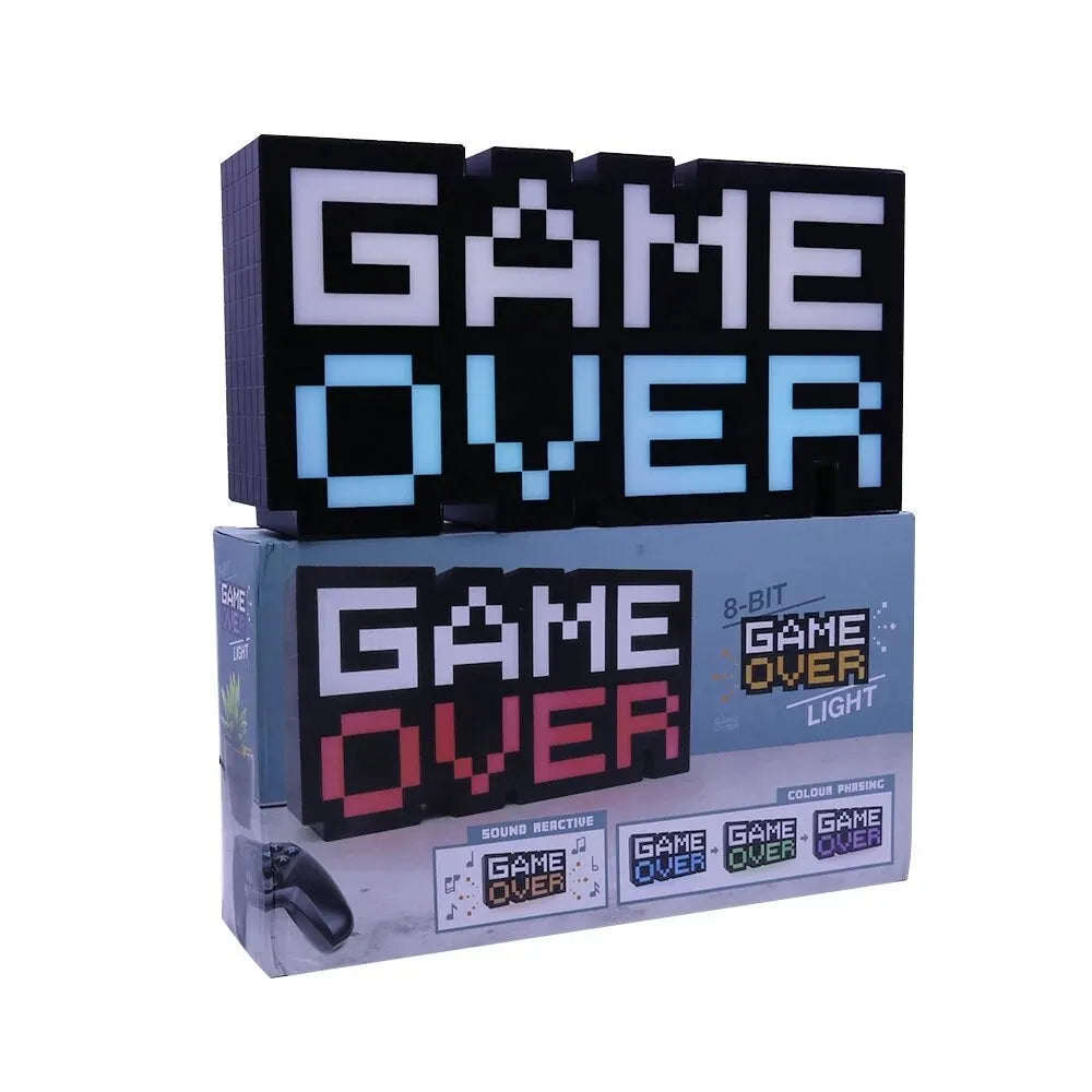 Game Over game atmosphere light with LED source, PVC shade and USB style option