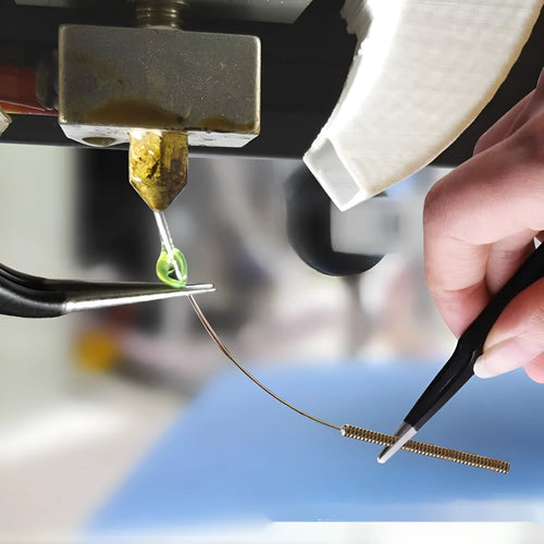 Brass MK8 3D printer nozzle and stainless steel cleaning pin kit with 0.4mm aperture.