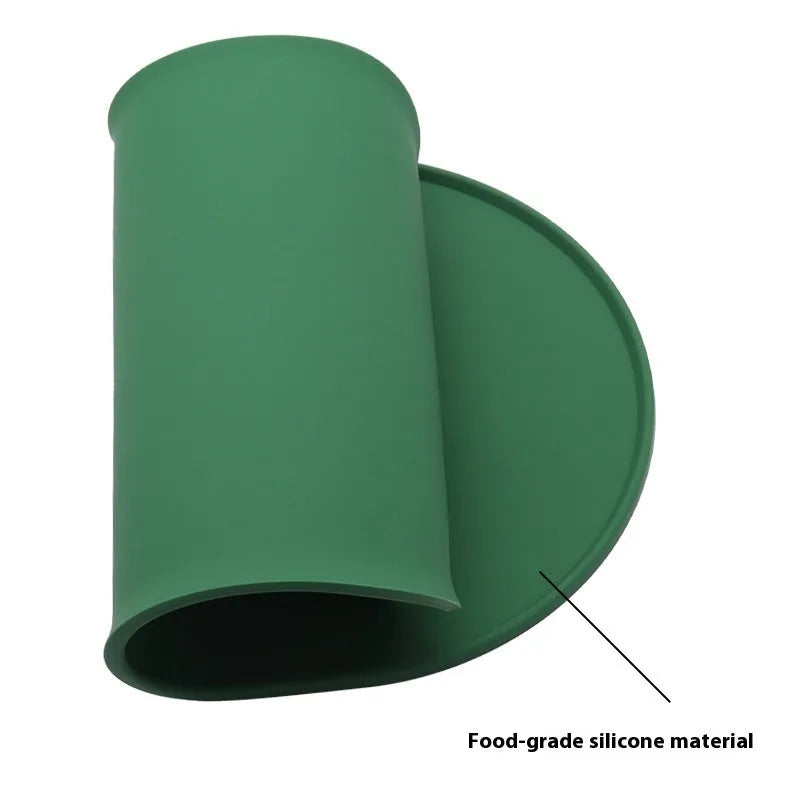 Silicone waterproof cat feeding placemat in green, beige, black or purple colours