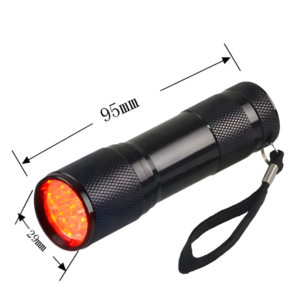 Black aluminium alloy Smart Vein Locator device for medical vein finding and red light use.