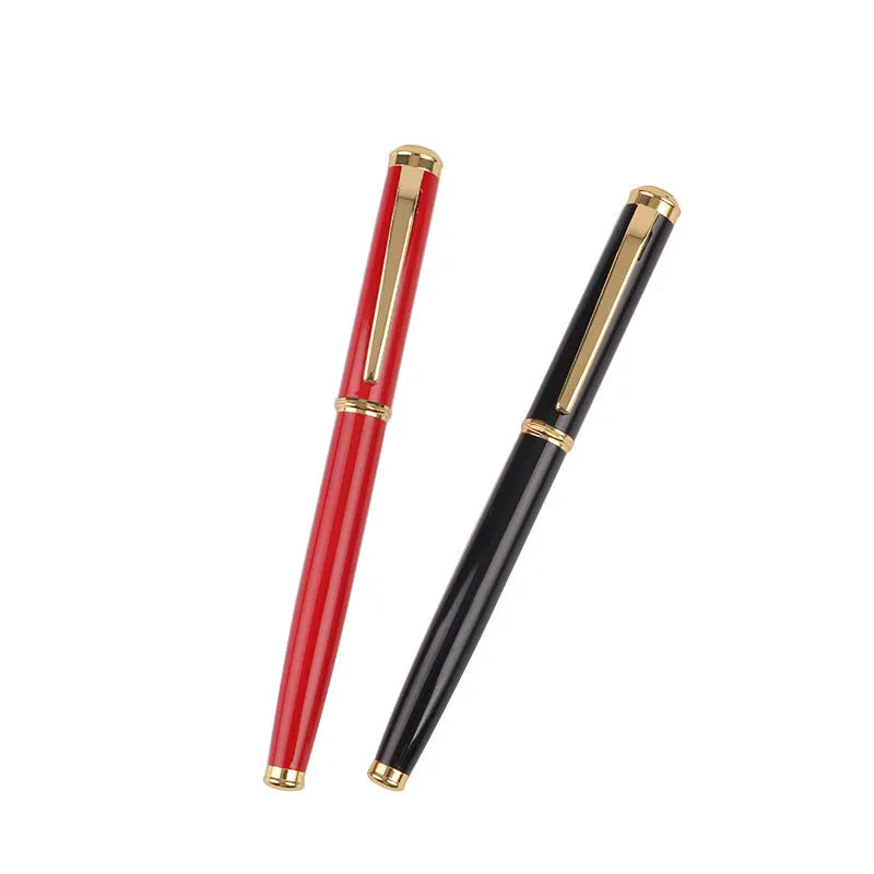 Black and red metal business pen with a 0.5mm nib for office and gift use.