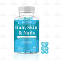 Bottle of hair skin and nails vitamin gummies with biotin, folic acid and vitamin C, 60 gummies