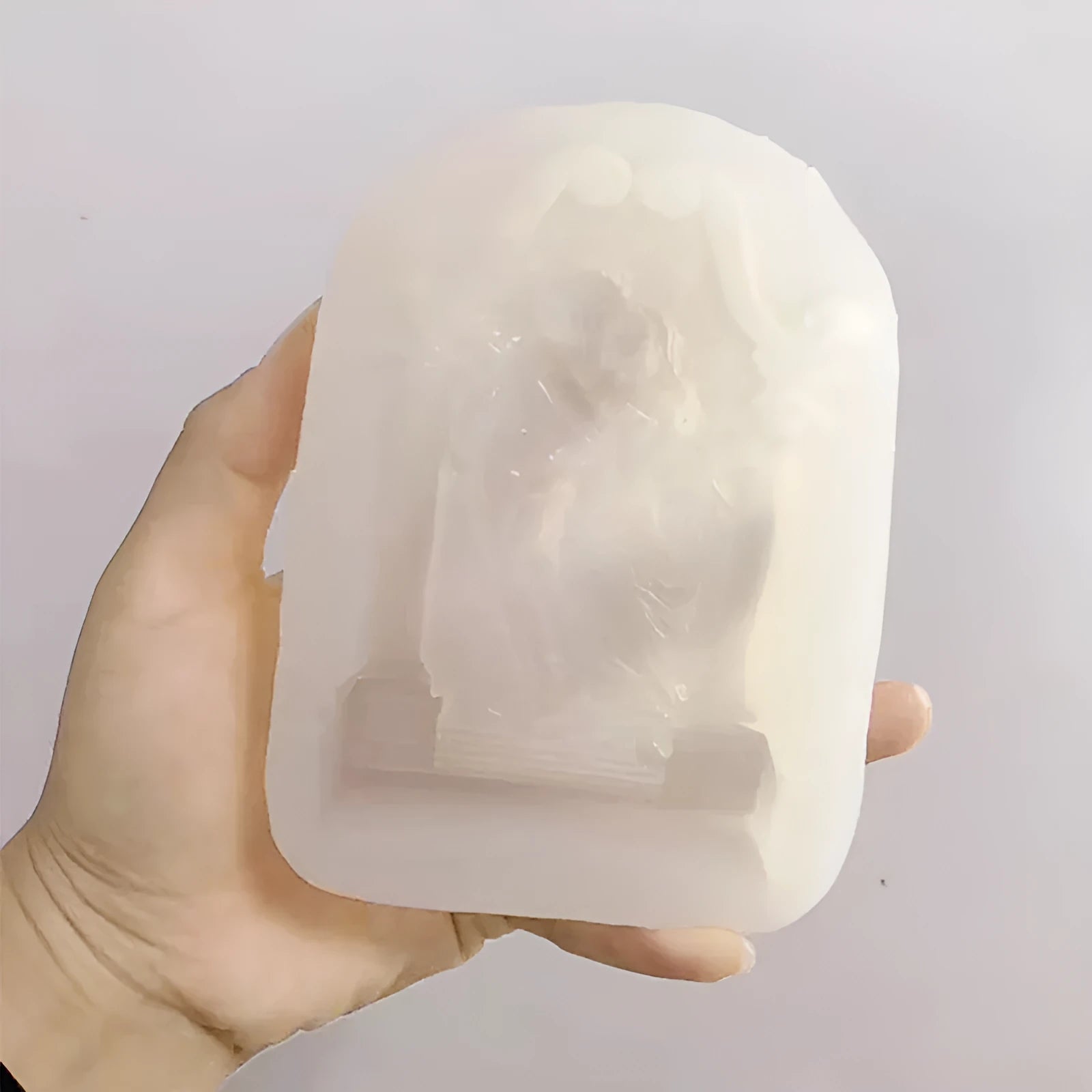 Ancient Greek couple angel design in a flexible food-grade silicone baking and craft mould.