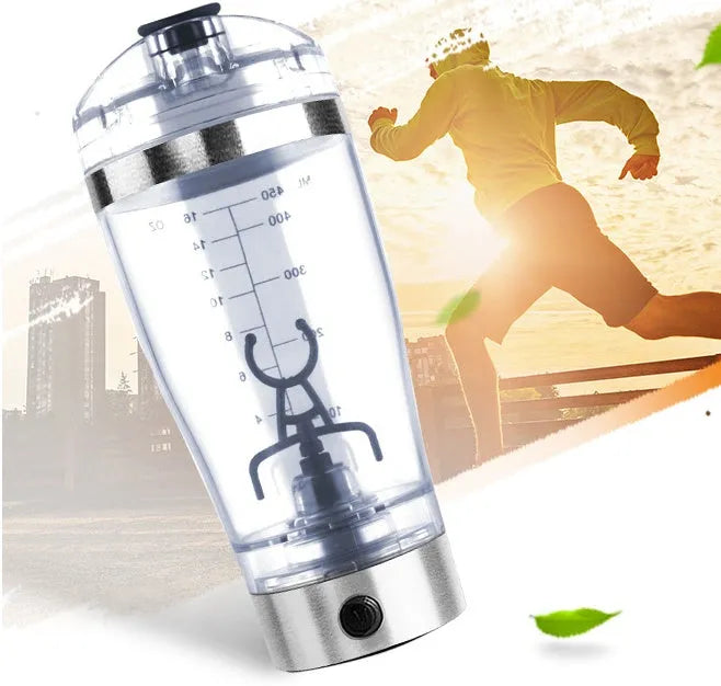 Electric protein shake stirrer USB Type-C portable shaker cup 450ml 600ml with AS cup and PP stirring rod