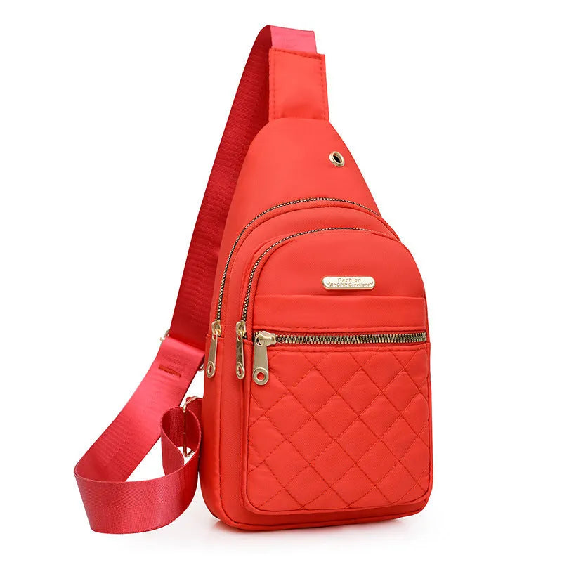 Men's crossbody sports chest bag in Oxford cloth available in multiple colours.