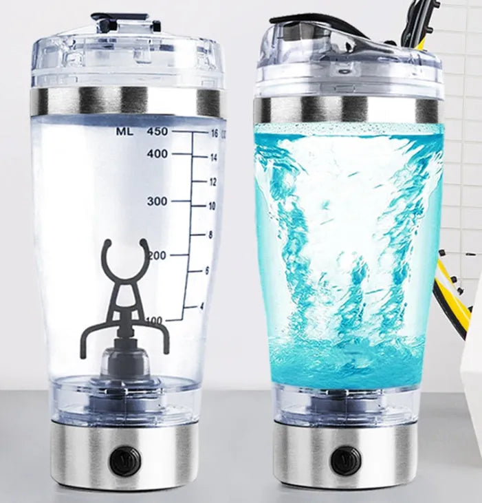Electric protein shake stirrer USB Type-C portable shaker cup 450ml 600ml with AS cup and PP stirring rod
