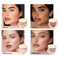 Natural face powder palette with blush highlight bronzer 10g multi-colour pans
