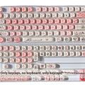 Pink fragrant pig design PBT key cap with five-sided sublimation printing for mechanical keyboards
