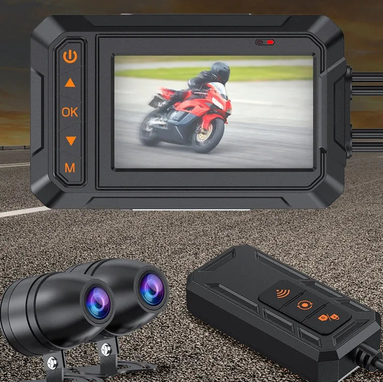 MT65 motorcycle driving recorder with 3-inch waterproof camera and remote monitoring capability