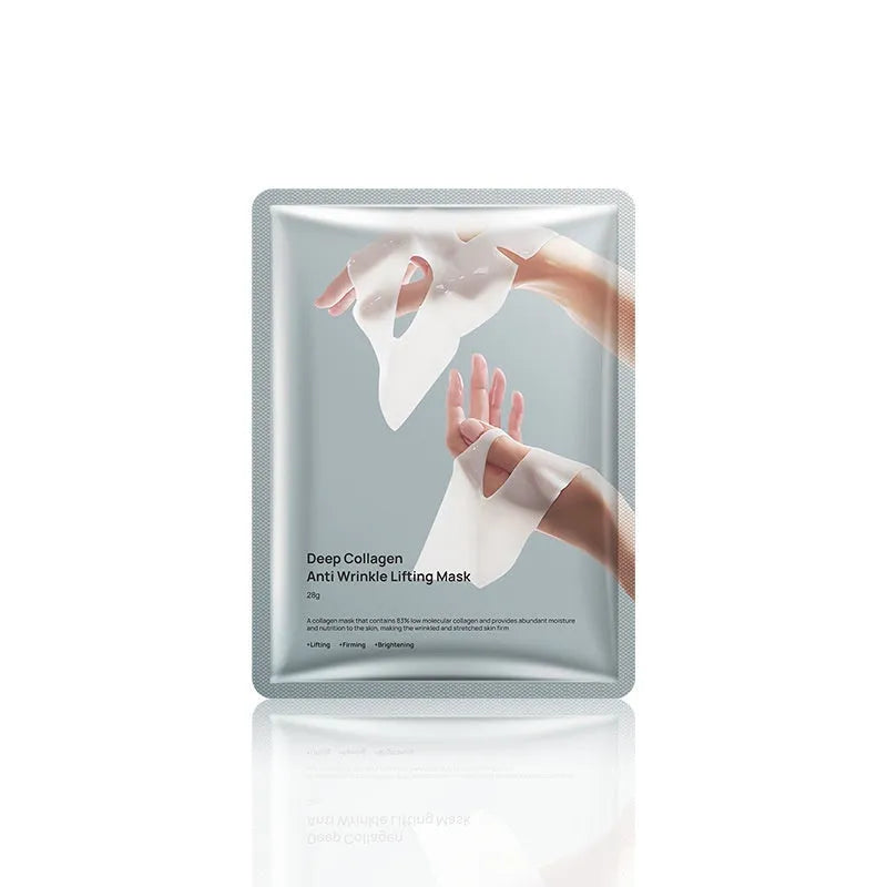 Collagen anti-wrinkle facial mask sheet with 28ml hydrogel serum for universal skin types