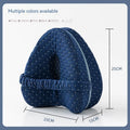 Love heart-shaped dark blue memory foam leg pillow for adult use