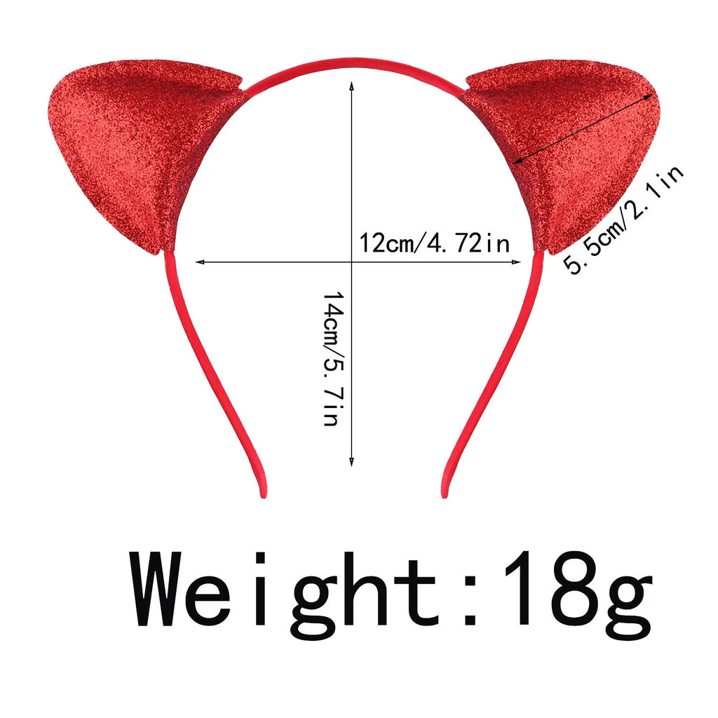Cat ear colour hair pin for women in round cloth design with gradient colour option