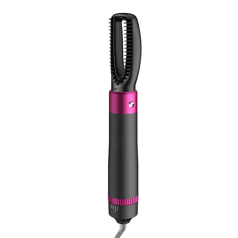 Dyson grey 5-in-1 hair dryer brush with multiple brush attachments for styling