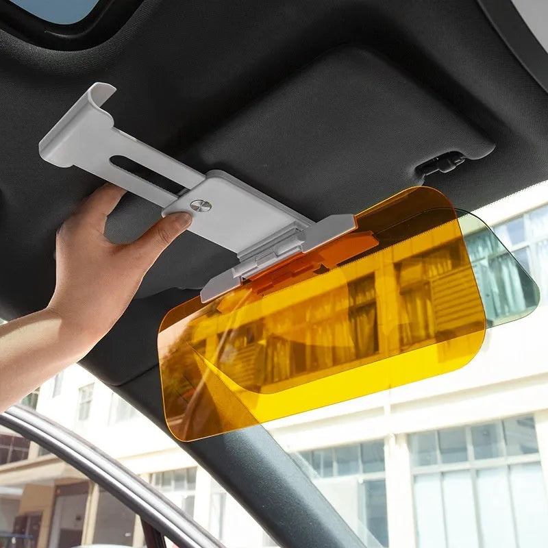 Dual-purpose anti-high beam goggles car sun visor with telescopic installation and acrylic lenses