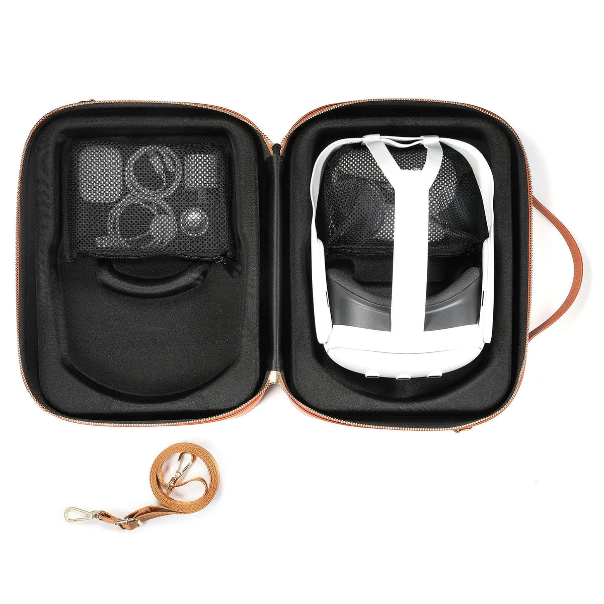 Black MR storage box for Vision Pro head-mounted equipment with superfibre construction showing 32.5×24.5×11.5cm dimensions