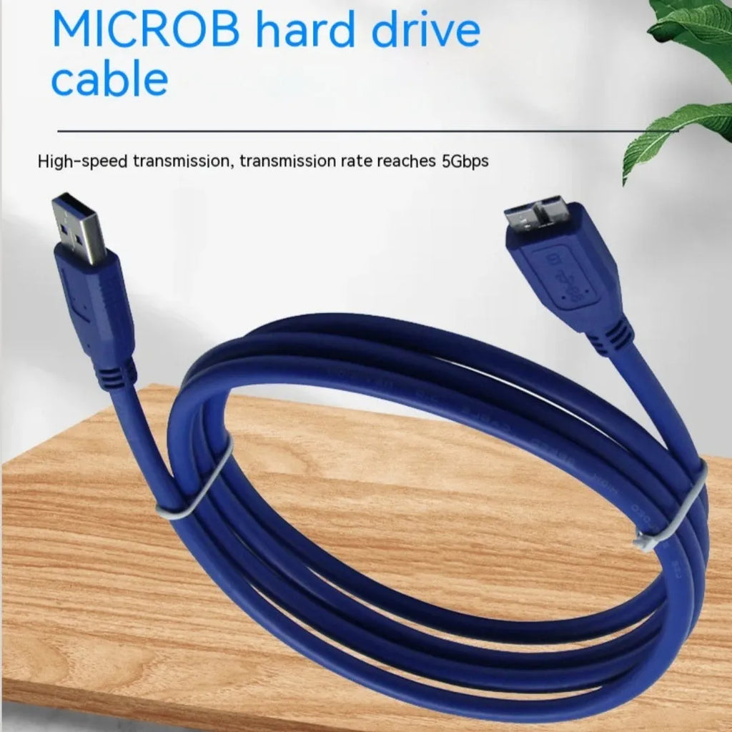 USB 3.0 data cable in blue or black, available in lengths from 30cm to 5m for mobile hard drives.