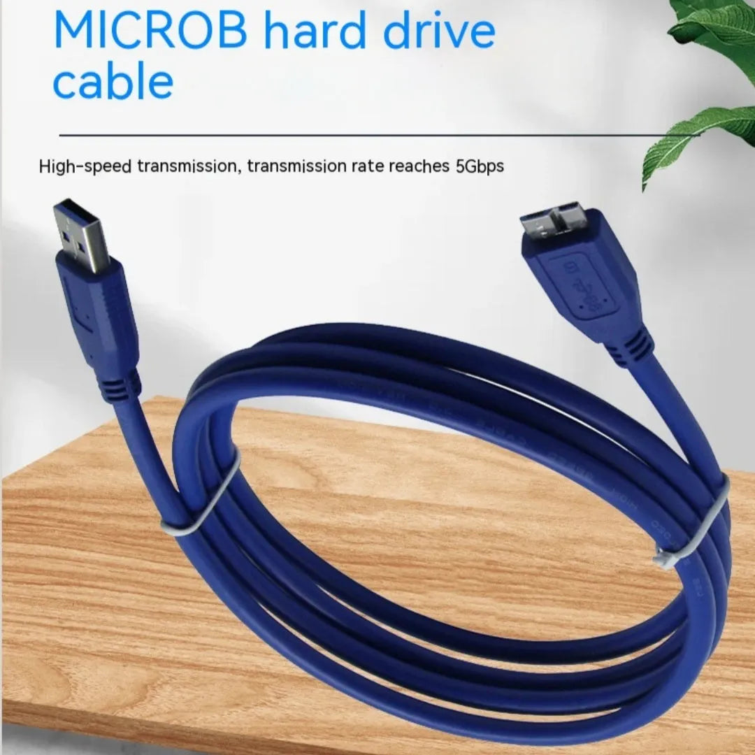 USB 3.0 data cable in blue or black, available in lengths from 30cm to 5m for mobile hard drives.