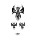 Temporary tattoo sticker with English letters and flowers, 60x105mm, water transfer printing, K060-K068 patterns