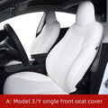 Universal black and white car seat cover set for Tesla Model 3 and Model Y interiors