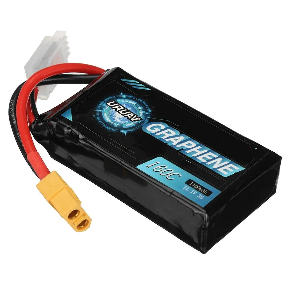7.4V 1200mAh lithium battery for RC remote control cars and models measuring 15x36x70mm