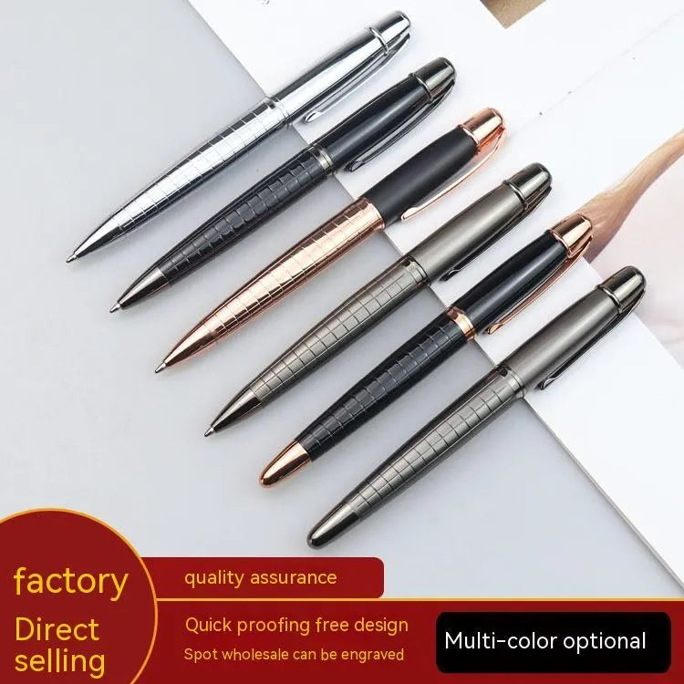 Gun grey metal roller pen with water-based paint ink for business writing