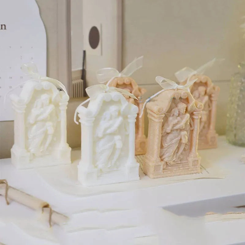 Ancient Greek couple angel design in a flexible food-grade silicone baking and craft mould.