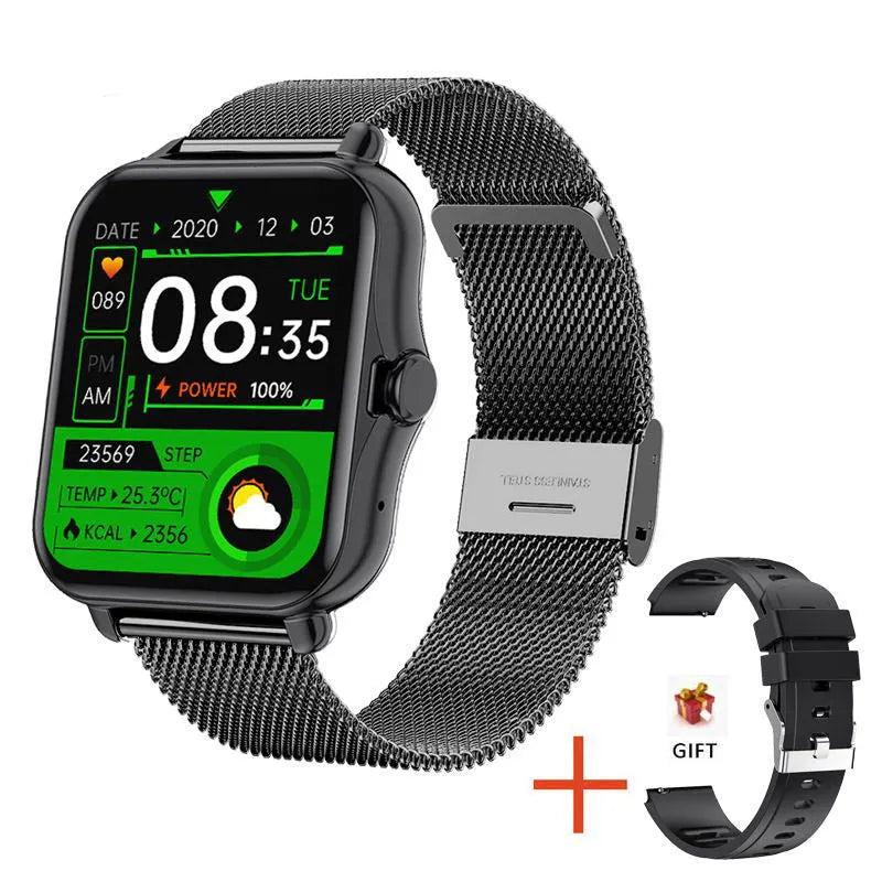 Smart watch with silicone wristband, 240x240 screen, Bluetooth call and health monitoring functions