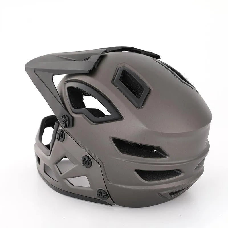 Unisex black ABS bicycle balance wheel slide helmet one size on white background