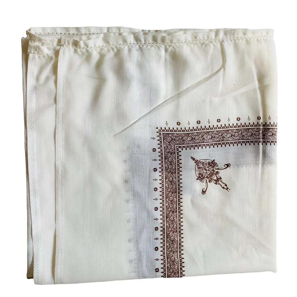 Lightweight polyester printed square scarf showing 138x138cm dimensions and available colour options