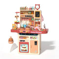 Children's plastic water spray kitchen slicer toy set in red, green, pink, or Morandi gray with egg steamer option
