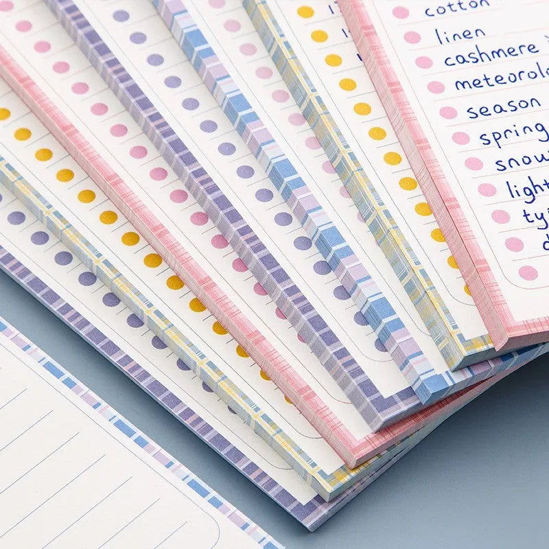 Ins Wind creative long notepad with bear and bunny design covers, shown in long 91mm x 256mm format.
