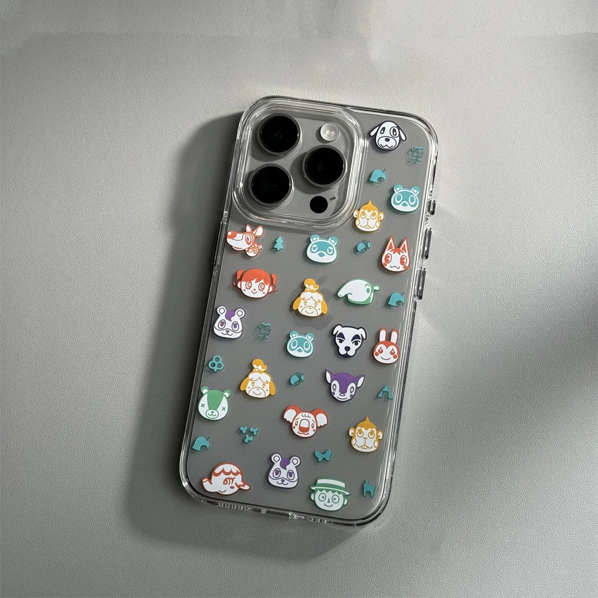 Cartoon transparent phone case soft shell anti-drop PC for iPhone