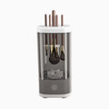 Automatic makeup brush cleaning machine storage box, 7.6x7.6x16cm, USB cup brush, elegant gray, 3.7V 8000rpm