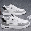 Men's Korean-style canvas board shoes with mesh lining in black, beige or gray