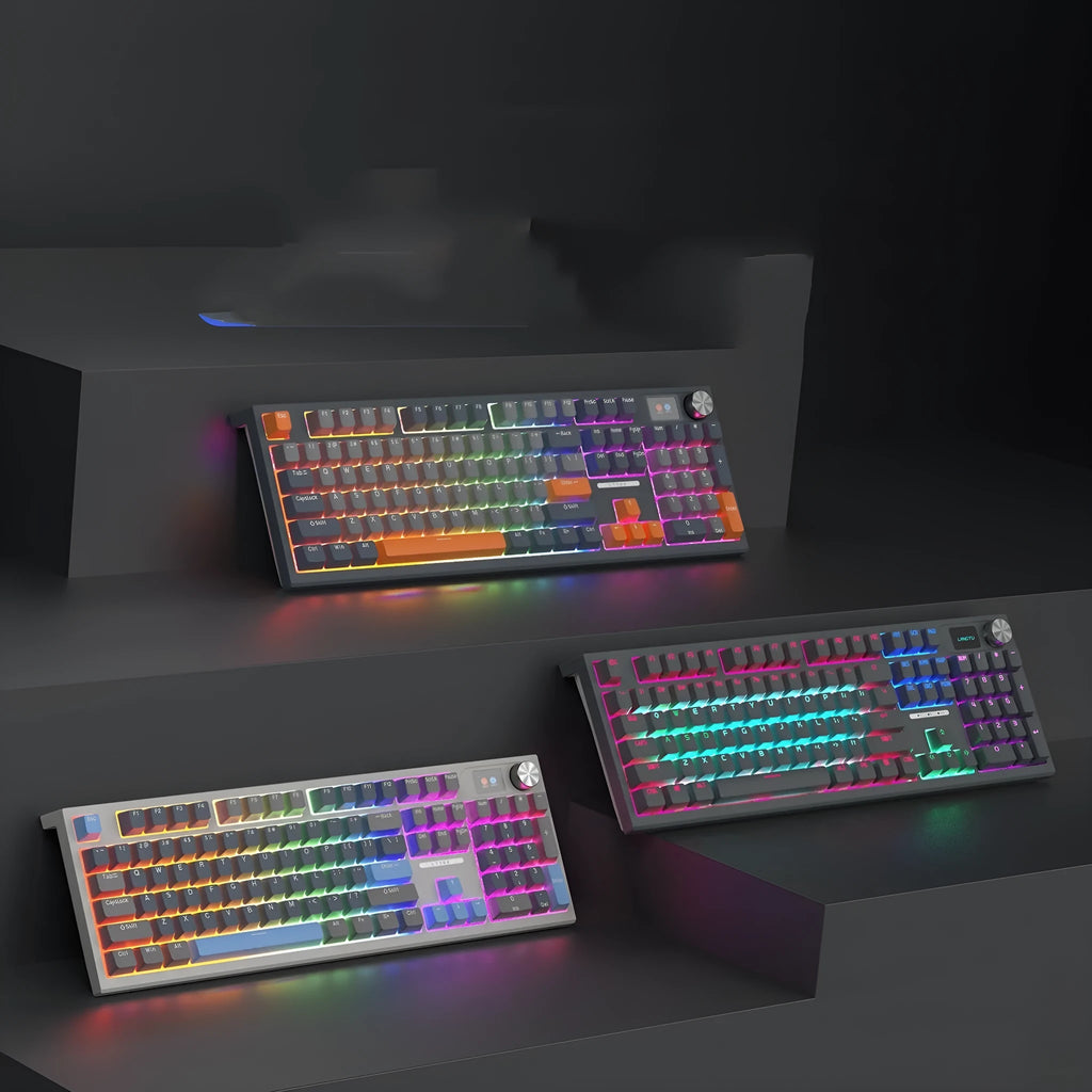 Bluetooth wireless three-mode mechanical keyboard ABS 445x138x29mm with Type-C cable and packing box