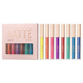 Matte liquid eyeshadow 8-piece box set with eight 2g tubes in khaki earth-tone shades