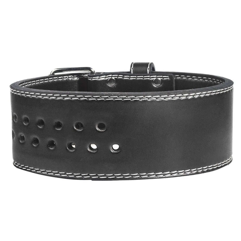 PU weightlifting belt in black or brown for squats and deadlifts, adult gym waist support, sizes S M L