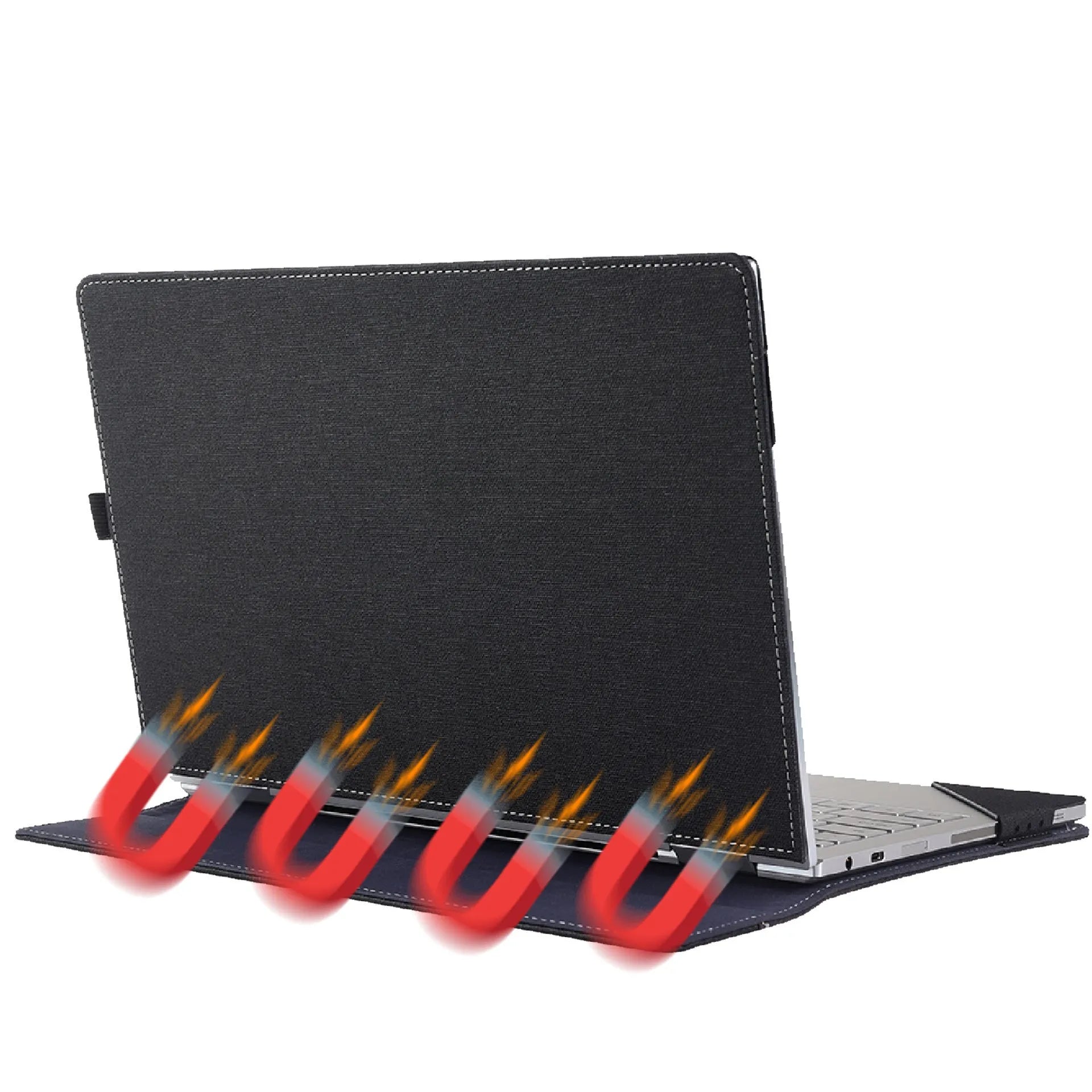 Black Chinese-style imitation leather protective sleeve for Microsoft Surface Laptop 6