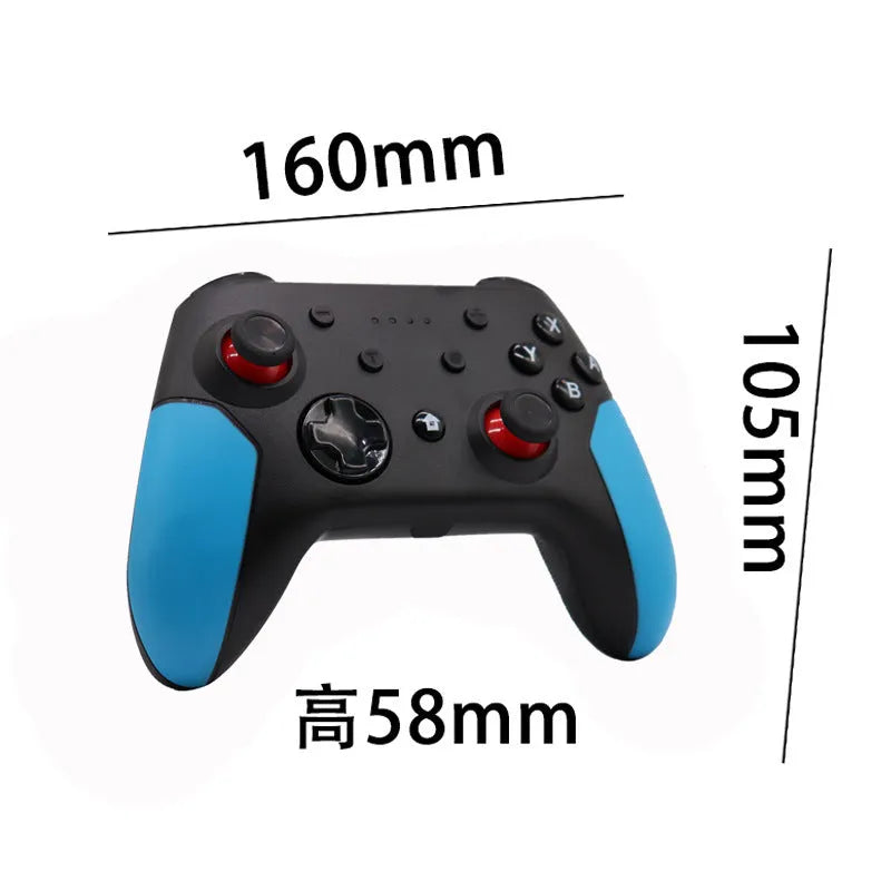 Nintendo Switch Bluetooth game controller in blue and red colours with USB cable