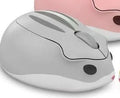 Hamster wireless Bluetooth mute mouse in grey, pink, or yellow colour on a desk.