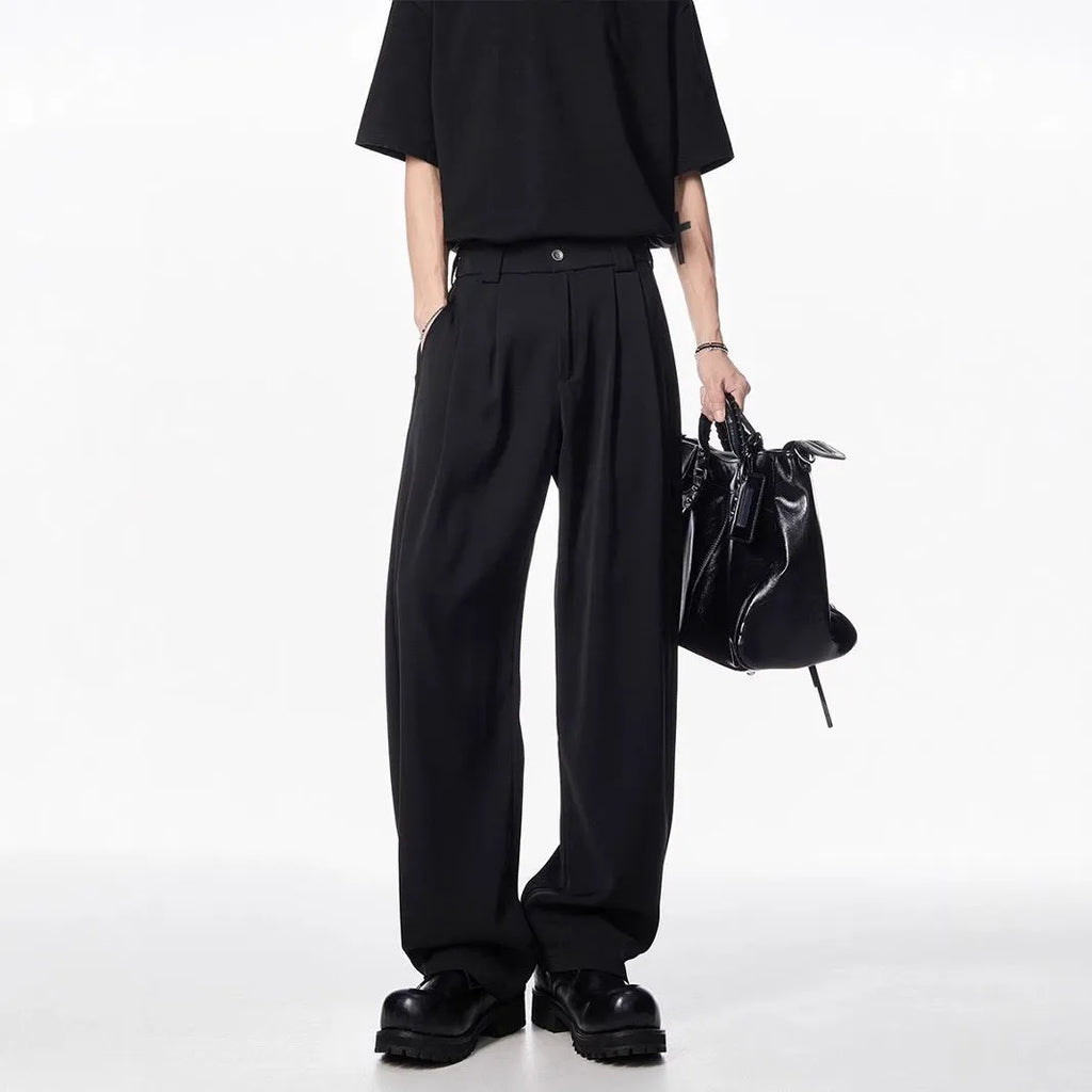Men's drape leggings in black or white polyester with micro elasticity, sizes M to XXXL