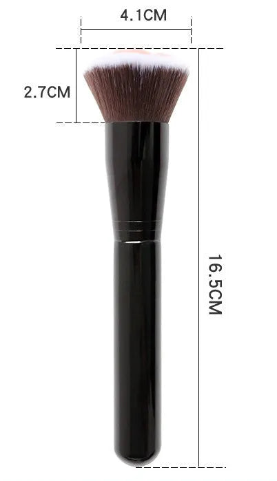 Cat paw brush with fibre bristles, birch wood handle, and aluminium tube in black colour option