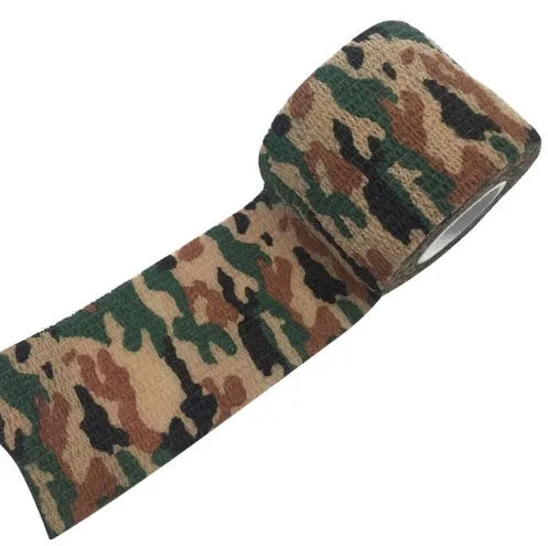 Camouflage self-adhesive elastic bandage 5cm non-woven wrap for first aid support