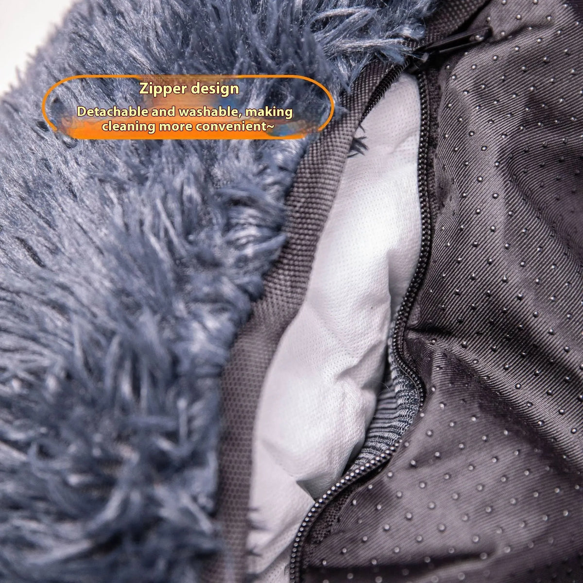 Winter thicken thermal vehicle-mounted pet mat in dark grey or beige cloth