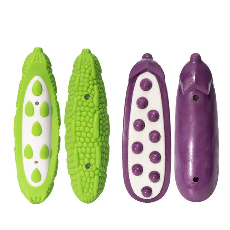 Green and purple meat-scented resistant dog chew toy for large dogs and puppies