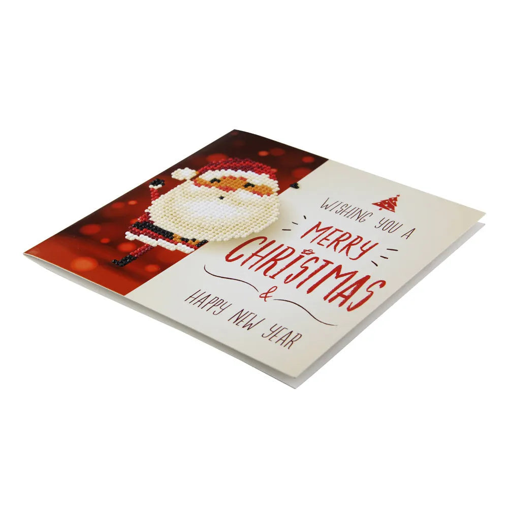 DIY diamond painting greeting cards, 5D cartoon design, folded size 15 x 15 cm, resin diamond and cardboard, 1 pair.