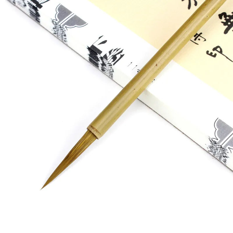 Langhao Hook Line calligraphy brush with wolf hair nib size S