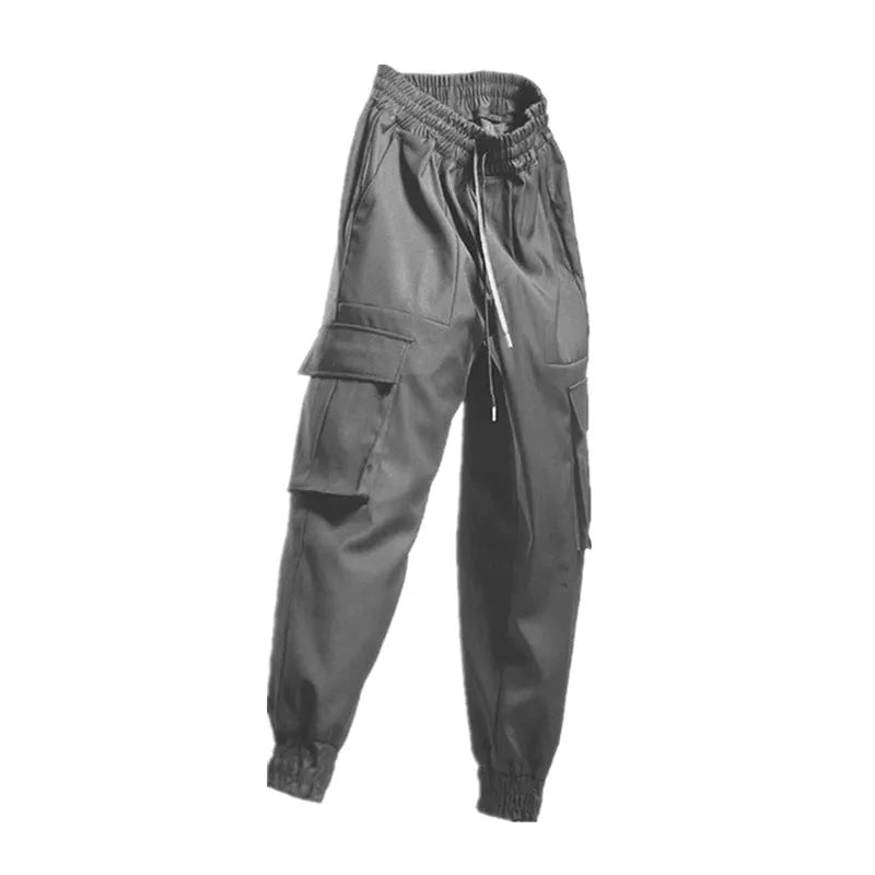 Men's loose sports trousers in plus velvet knitted polyester, army green, with double waist and tether closure.